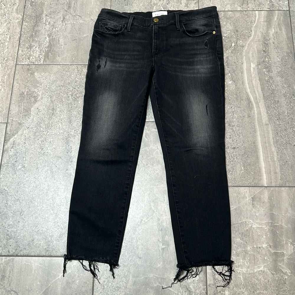 FRAME Le Garçon Crop Jeans